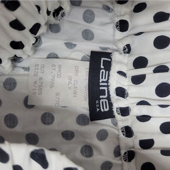 VINTAGE 80s set polka-dot high waist‎ shorts and crop top S - Picture 12 of 15